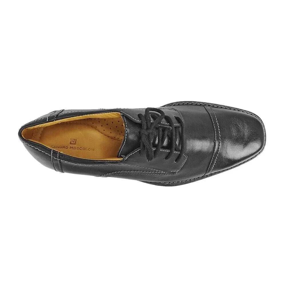 Sandro Moscoloni Whitman Dress Shoes Oxfords Derby Black Leather Designer 13 M
